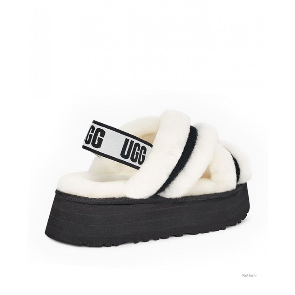 UGG W DISCO CROSS SLIDE WHITE