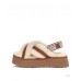 UGG W DISCO CROSS SLIDE CHESTNUT