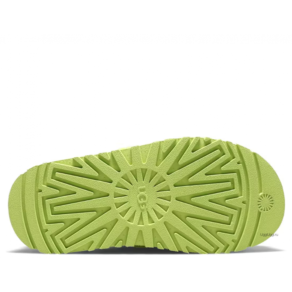 UGG W DISCO CROSS SLIDE ANIMALIA KEY LIME