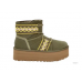 UGG WOMEN CLASSIC MINI II BRAID PLATFORM GREEN