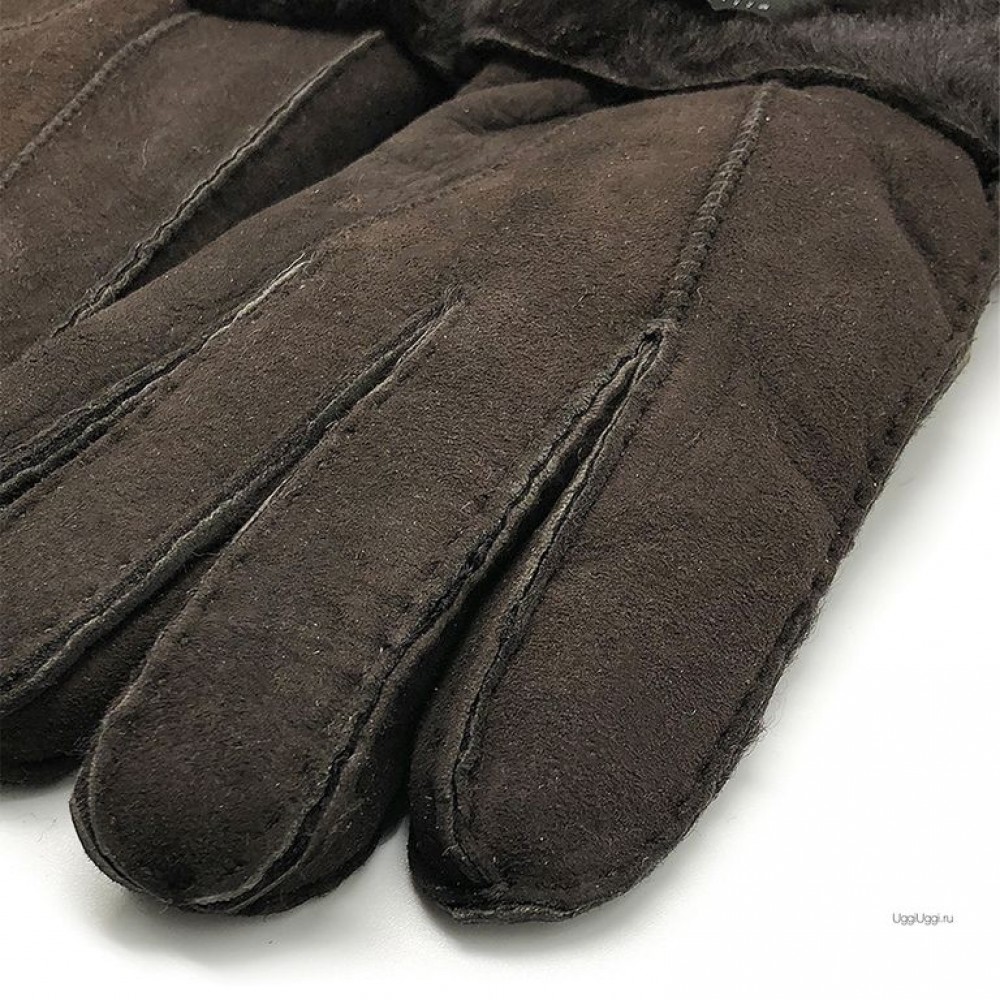 UGG Men's Gloves Tenney Pelage Fur Chocolate