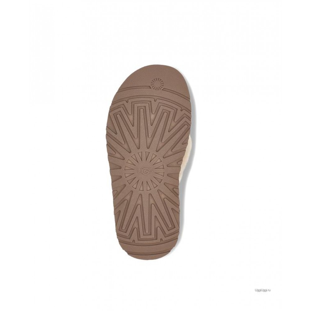 UGG W DISCO CROSS SLIDE CHESTNUT