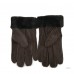 UGG Men's Gloves Tenney Pelage Fur Chocolate