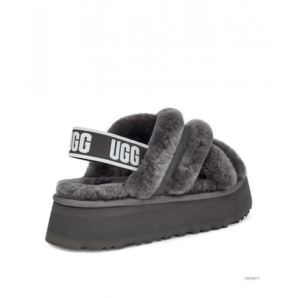 UGG W DISCO CROSS SLIDE GREY