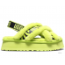 UGG W DISCO CROSS SLIDE ANIMALIA KEY LIME