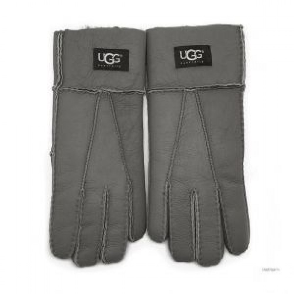 Women's Gloves Tenney Leather Grey